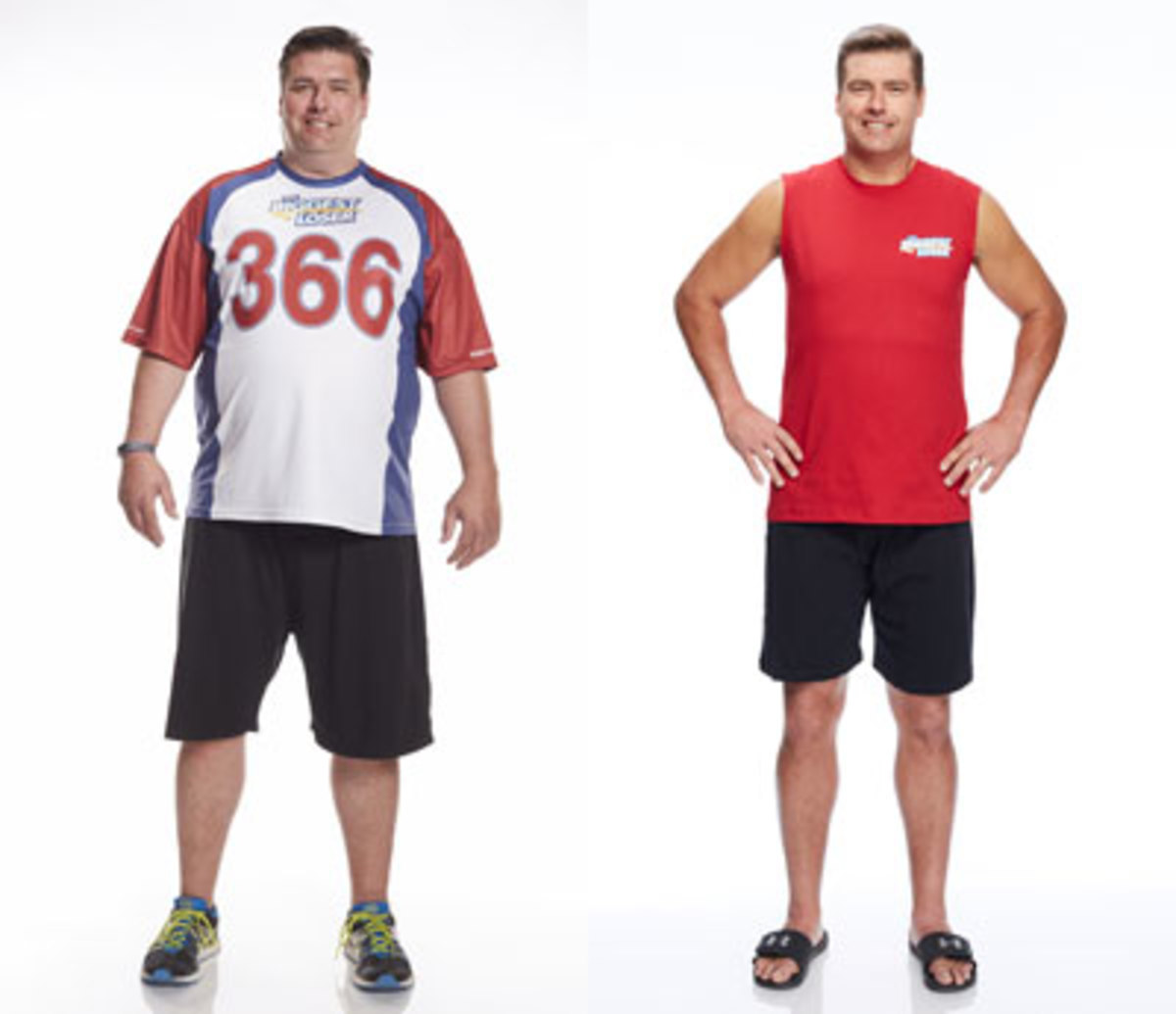 Before and after on “The Biggest Loser.” (Trae Patton/NBC/Getty Images) 
