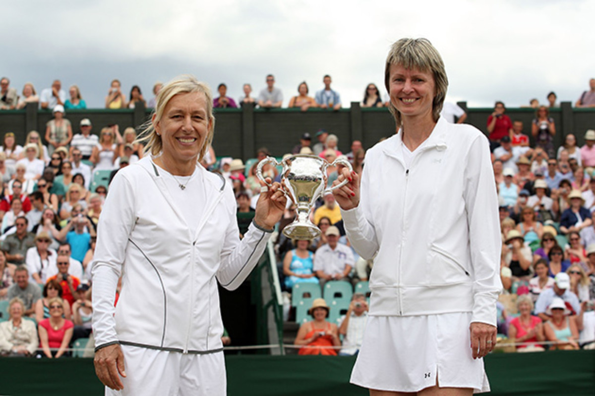 Navratilova and Sukova teamed up for the ladies' invitation doubles at Wimbledon in 2013.