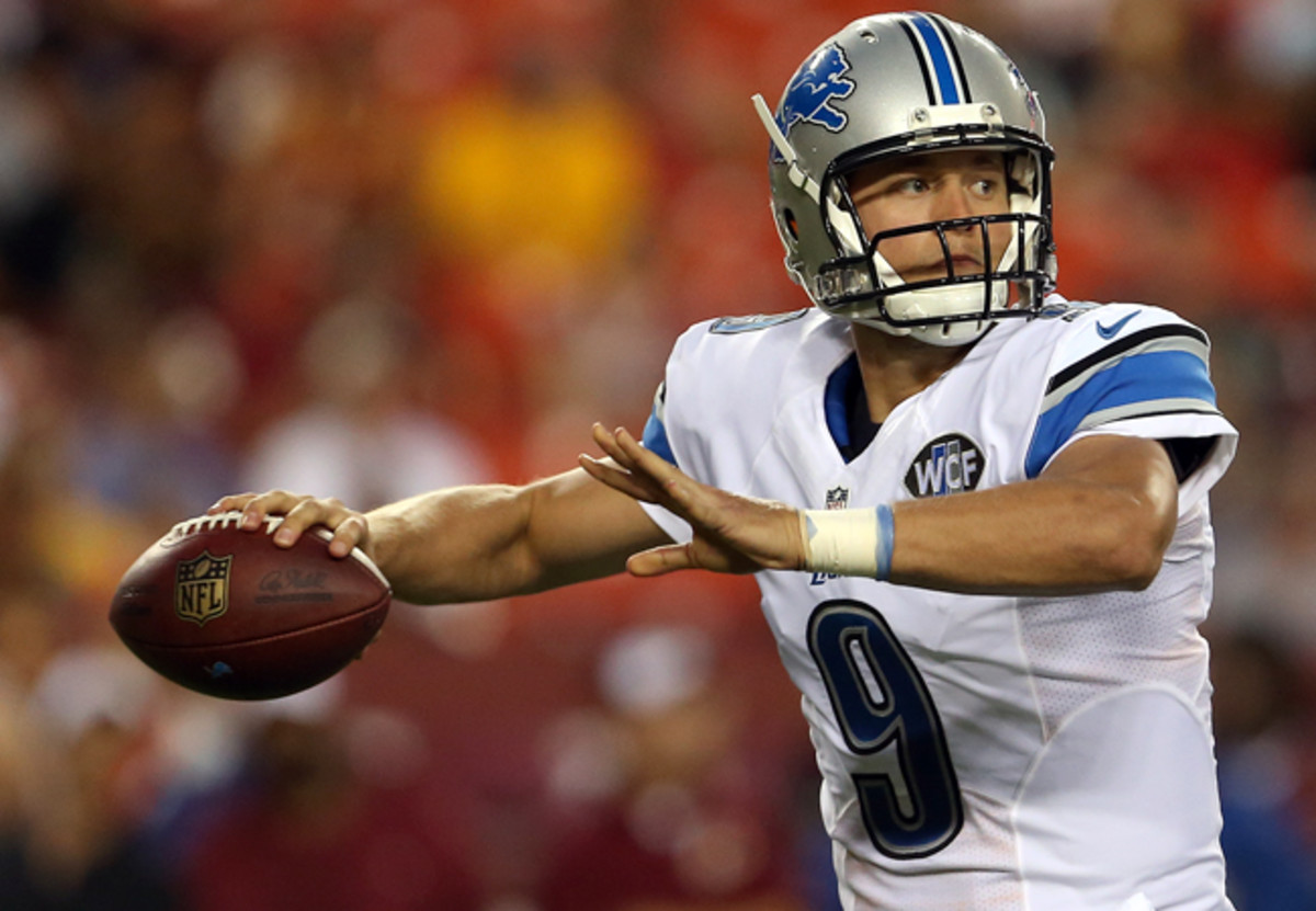 Matthew Stafford played generally mistake-free football last year. But with a likely need for more points, will the old gunslinger re-appear? (Matt Hazlett/Getty Images)