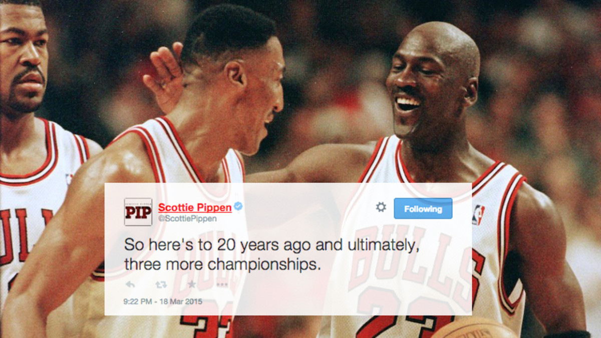 dyr konstruktion mærkelig Michael Jordan return anniversary: Scottie Pippen tweets memories - Sports  Illustrated