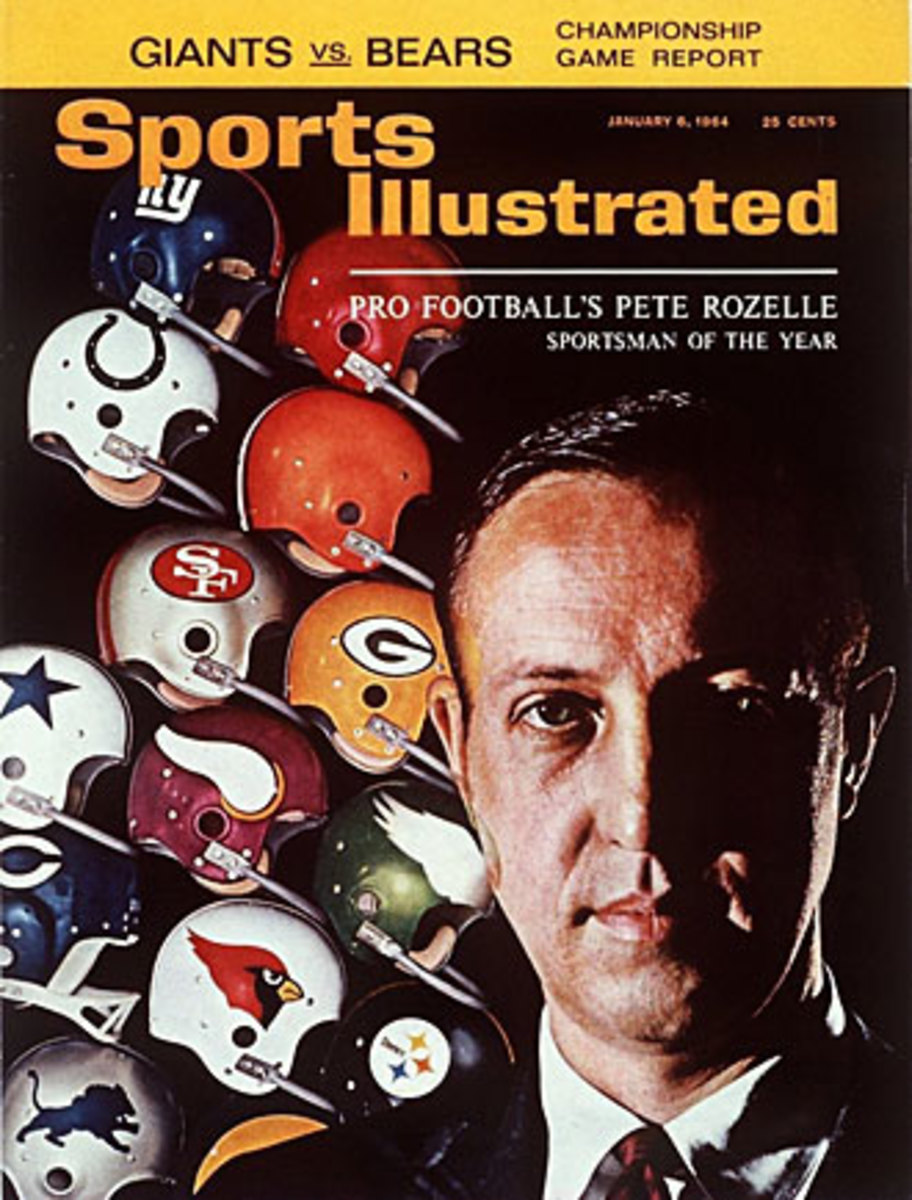 For helping bring the NFL to new heights and for his handling of the gambling issue, Pete Rozelle was named SI's Sportsman of the Year for 1963.