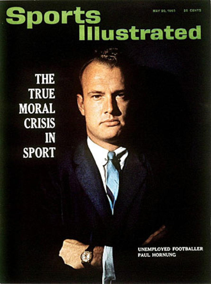One month after being suspended, Hornung was on the cover of SI as the face of the "true moral crisis in sport."
