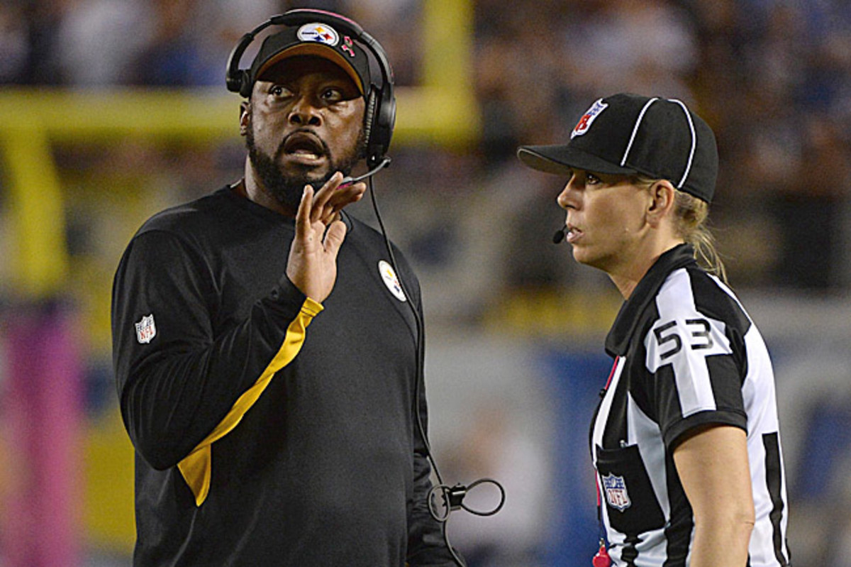 Sarah Thomas was briefly thrust into the spotlight during Monday Night Football.