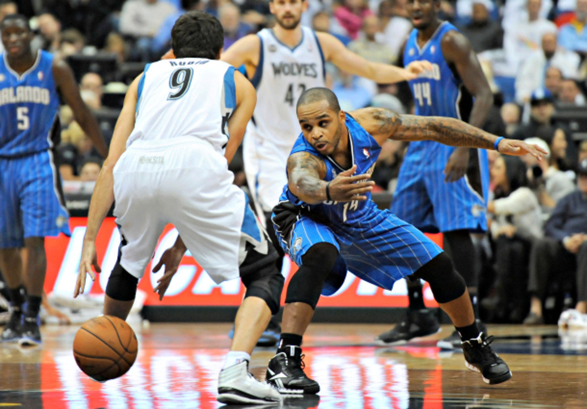 Minnesota is desperate for a backup point guard, and Orlando's Jameer Nelson is very much available. (Hannah Foslien/Getty Images)
