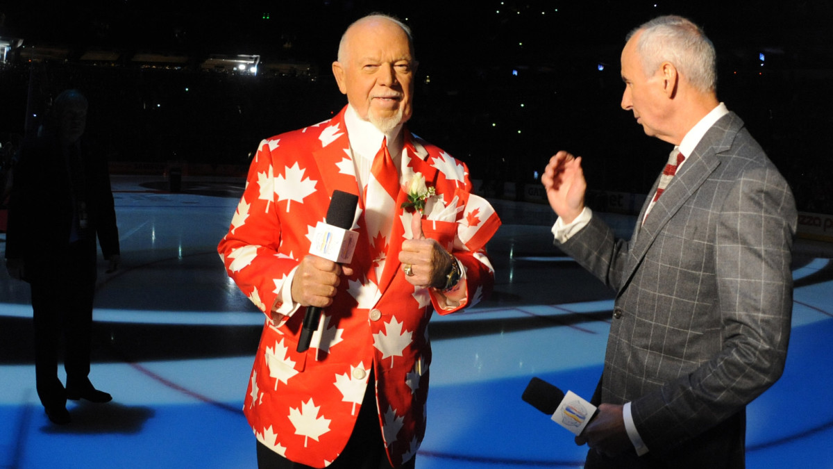 Don Cherry before Game 1 of the World Cup of Hockey in 2016.