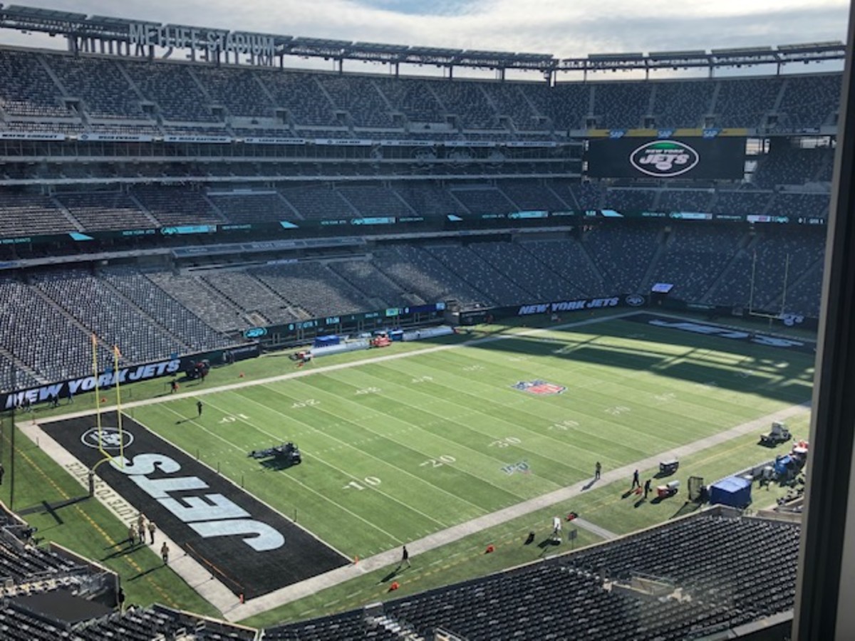 November 10, 2019: MetLife Stadium decked out in Jets Green prior to the New York Giants - New York Jets regular season game.