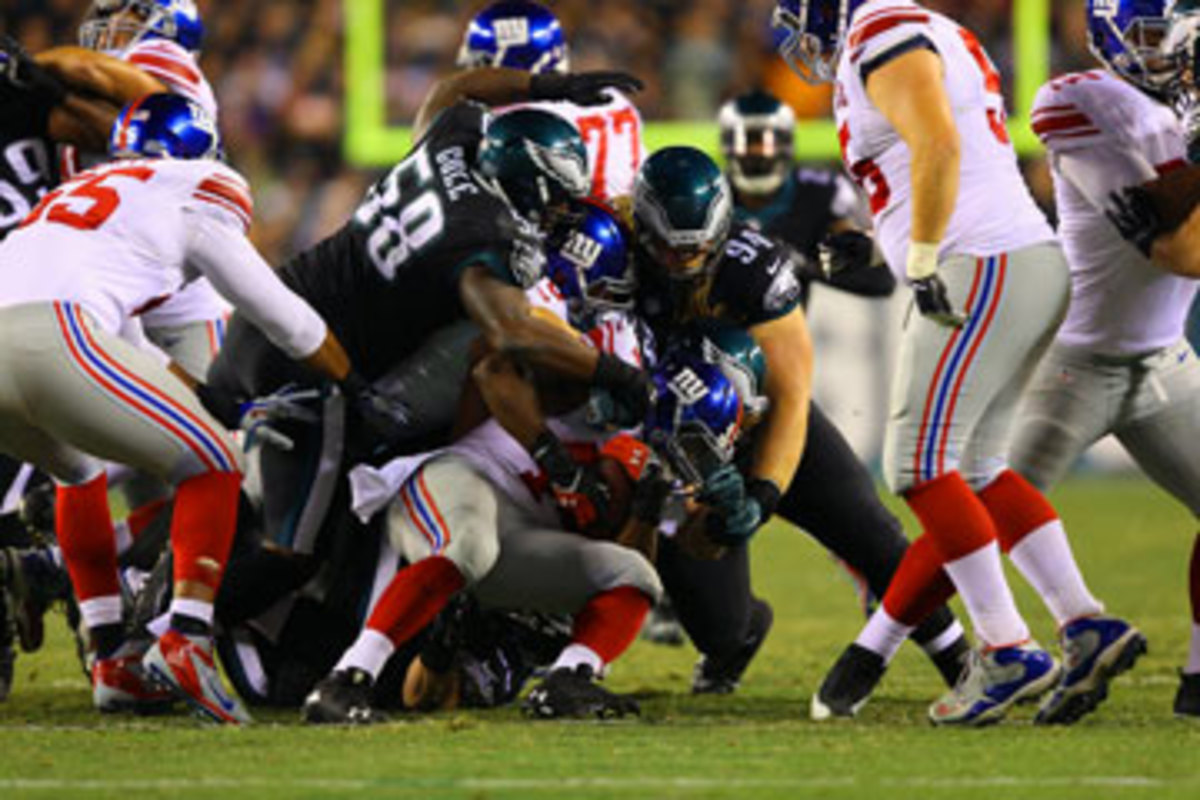 The Eagles held the Giants to 85 yards on 23 carries. (Al Tielemans/SI/The MMQB)