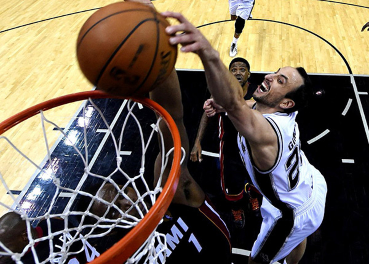 Manu Ginobili and the Spurs stuffed the Heat to win the 2014 NBA Finals. 
