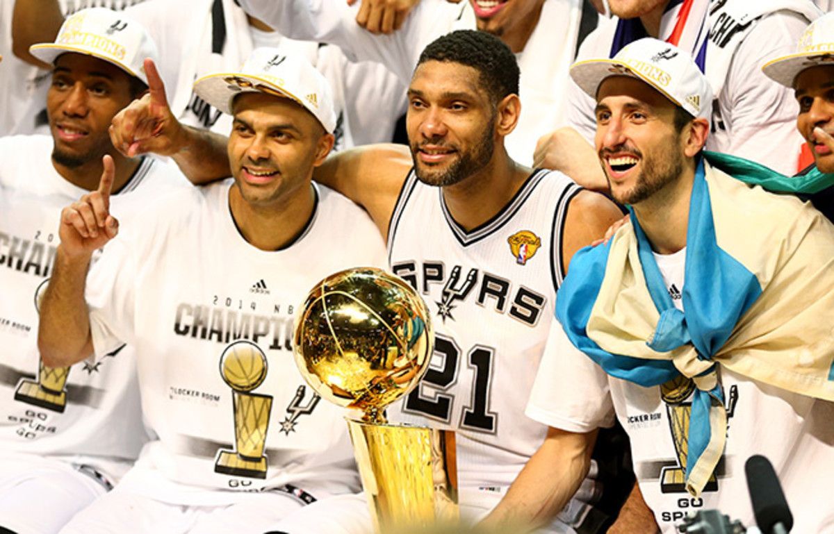 The Spurs won their fifth title of the Duncan-Popovich era by beating the Heat in five games.