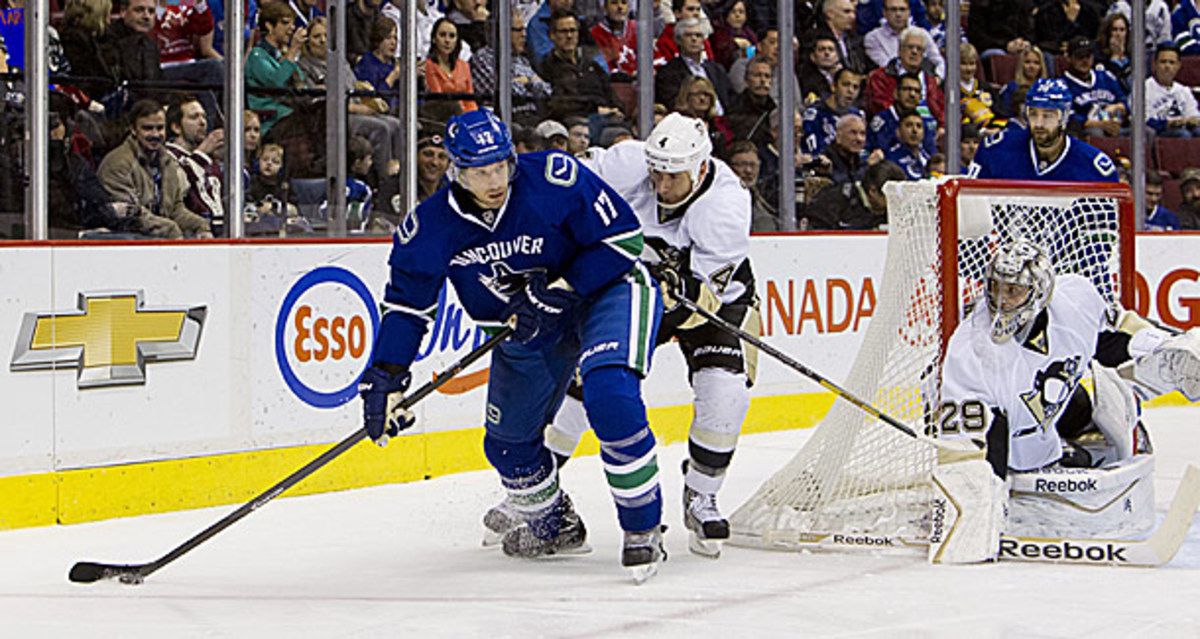 Ryan Kesler of the Vancouver Canucks