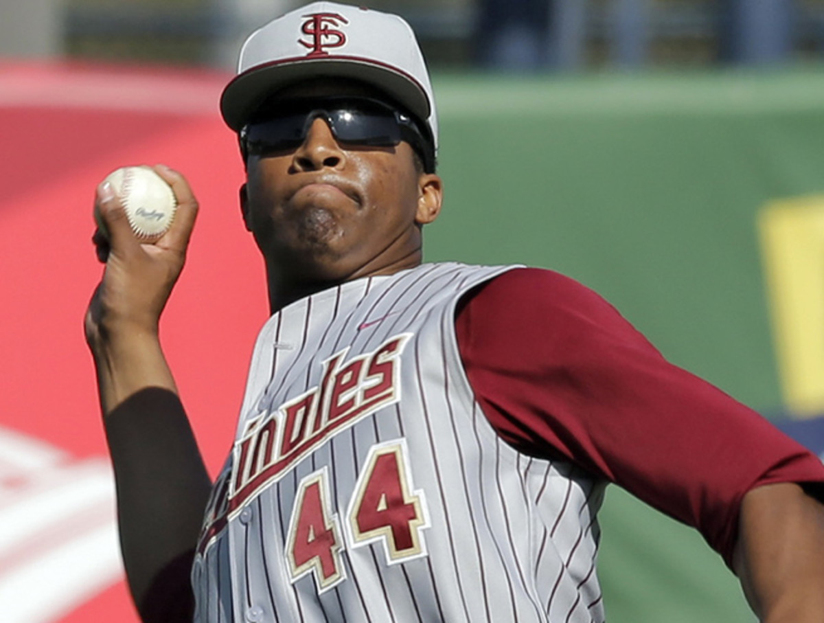 A Heisman winner in football, Jameis Winston is also a player on the Seminoles' baseball team.