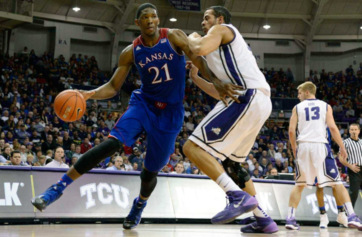 Kansas center Joel Embiid missed the last six games of his freshman season with a back injury.