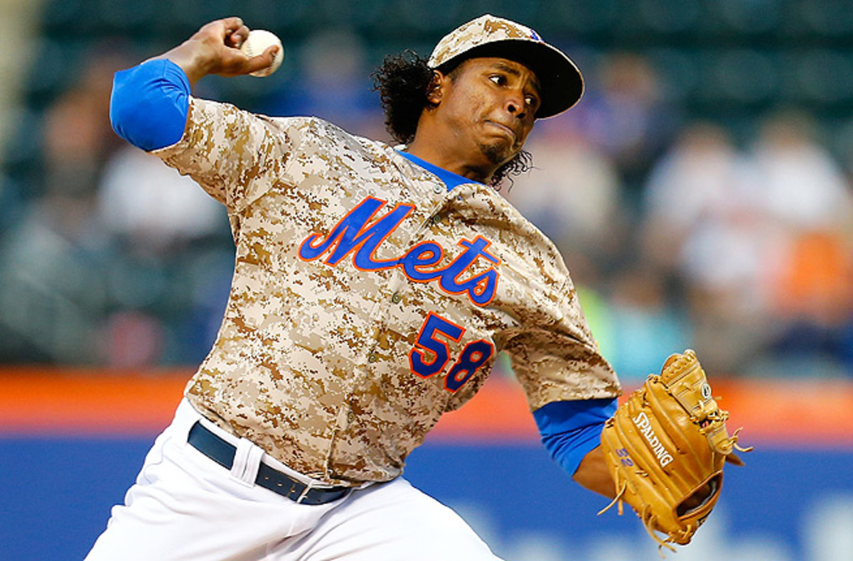 If Jenrry Mejia can keep his walks under control, he may become a top-40 fantasy starter this year.
