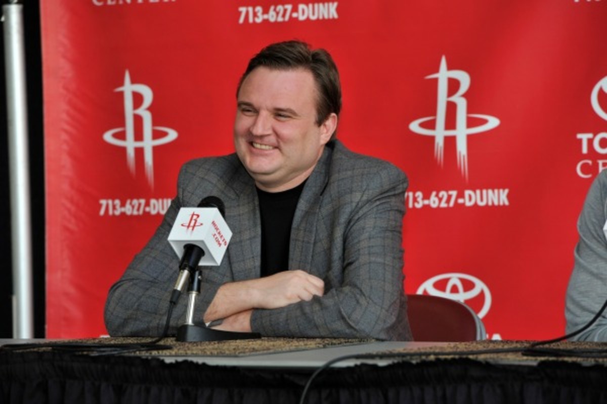 Daryl Morey has a smile that can light up a room. (Bill Baptist/Getty Images)