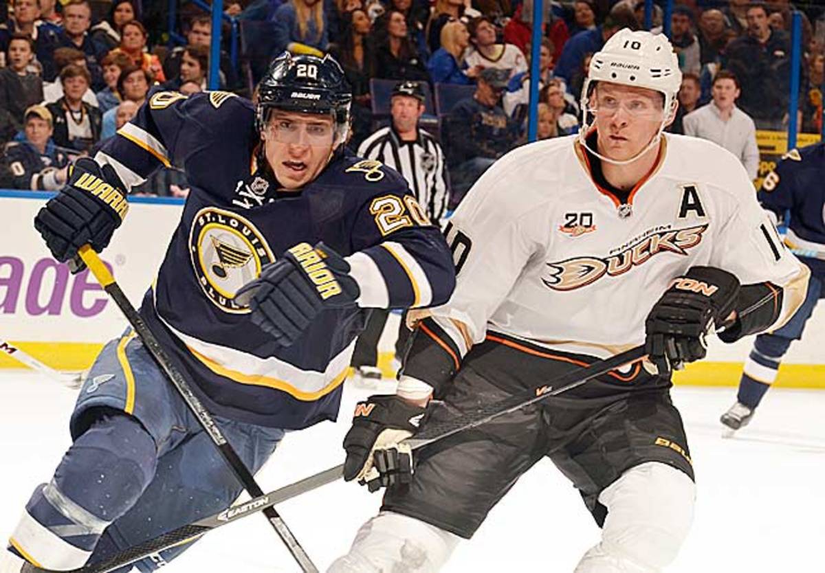 Alex Steen and the Blues have to prove they can get past Western powers like Corey Perry's Ducks.