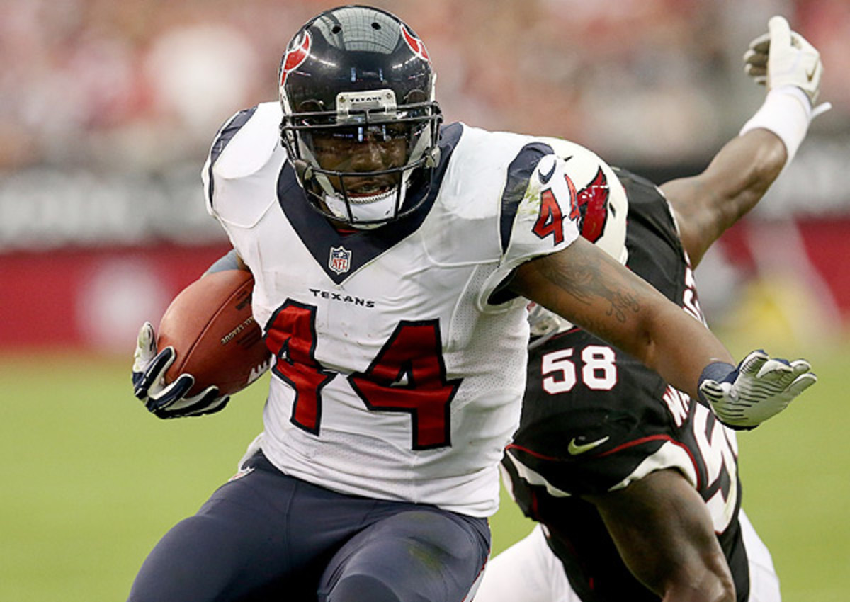 Ben Tate (top) will take over lead-back duties with Arian Foster shelved for the rest of the season.