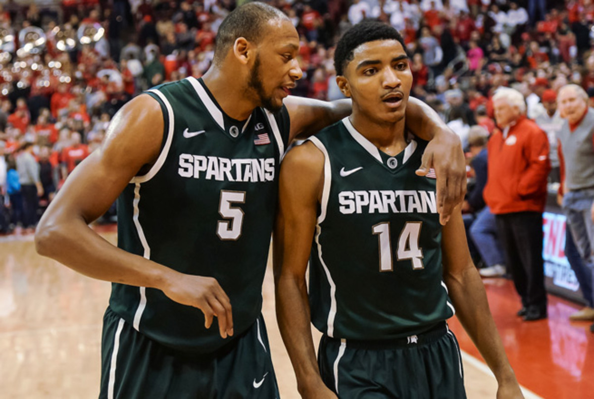 Michigan State could have two players go in the top 15 in Adreian Payne (left) and Gary Harris.
