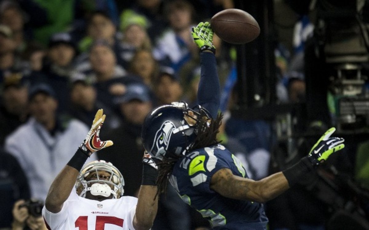 This play made by Richard Sherman sent Seattle to the Super Bowl. Paul Kitagaki Jr./Sacramento Bee/MCT via Getty Images)