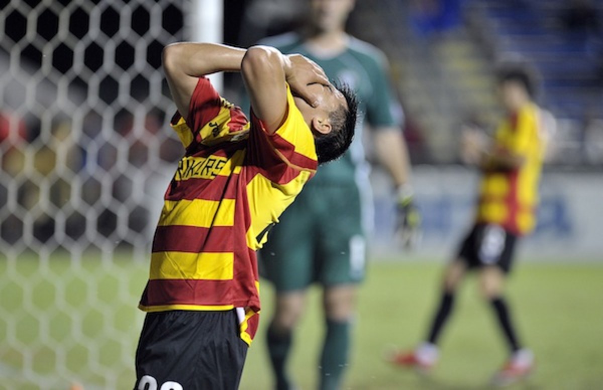 A Fort Lauderdale player takes the news hard. (Getty Images)