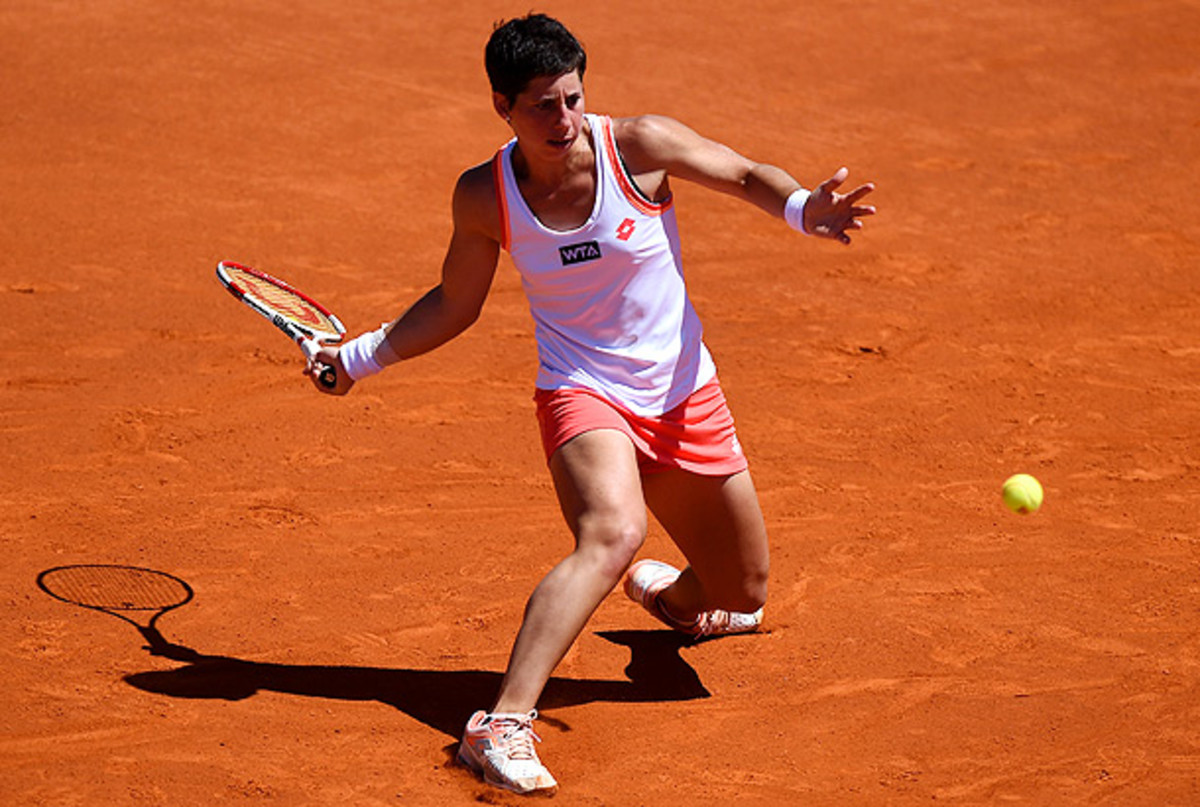 Carla Suarez Navarro had lost in her previous five WTA finals. (FRANCISCO LEONG/AFP/Getty Images)