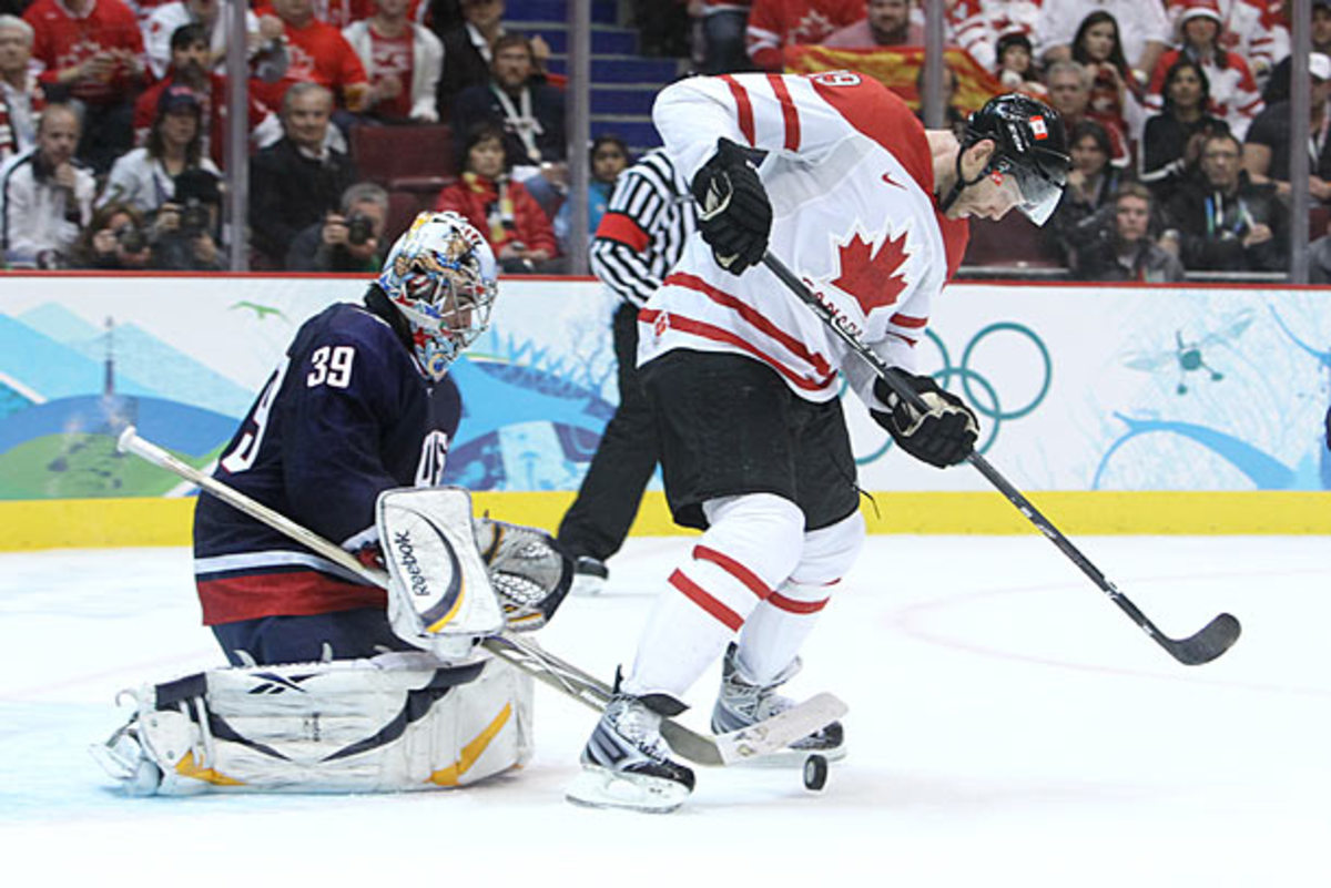 Team Canada's Joe Thornton at the 2010 Winter Olympics.