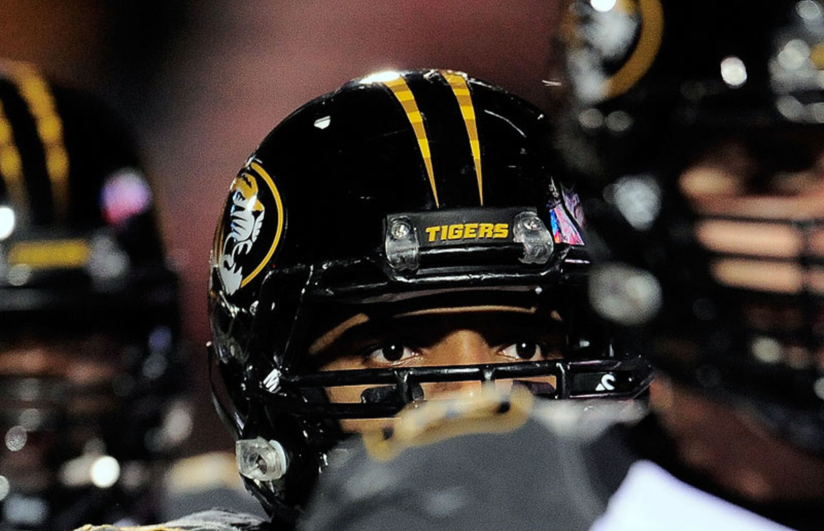 All eyes will be on Michael Sam when the NFL Scouting Combine commences in Indianapolis at the end of the month. (Stacy Revere/Getty Images)