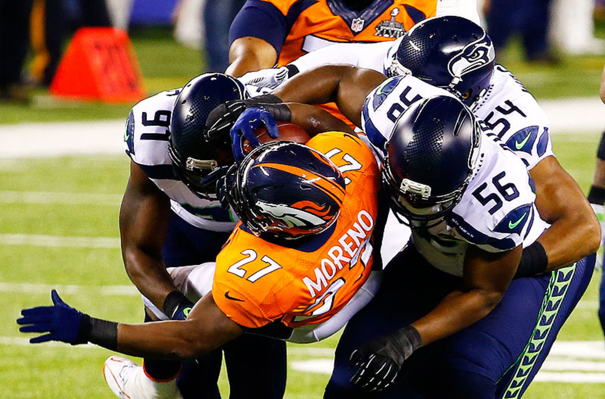 Bobby Wagner (56) and the Seahawks pride themselves on physical play. (Tom Pennington/Getty Images)