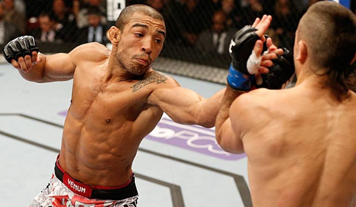 Jose Aldo (left) ran his record to 24-1 with his Feb. 1 victory over Ricardo Lamas.