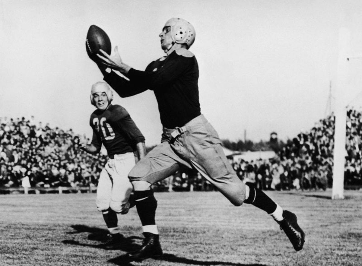 Hutson, seen here in 1943, regularly doubled the output of other pass-catchers of his era. (Pro Football Hall of Fame/WireImage.com)