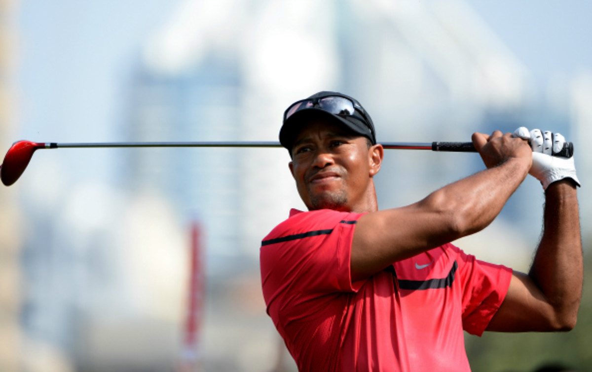 Tiger woods was +5 on the day when he withdrew from the Honda Classic. (Ross Kinnaird/Getty Images)