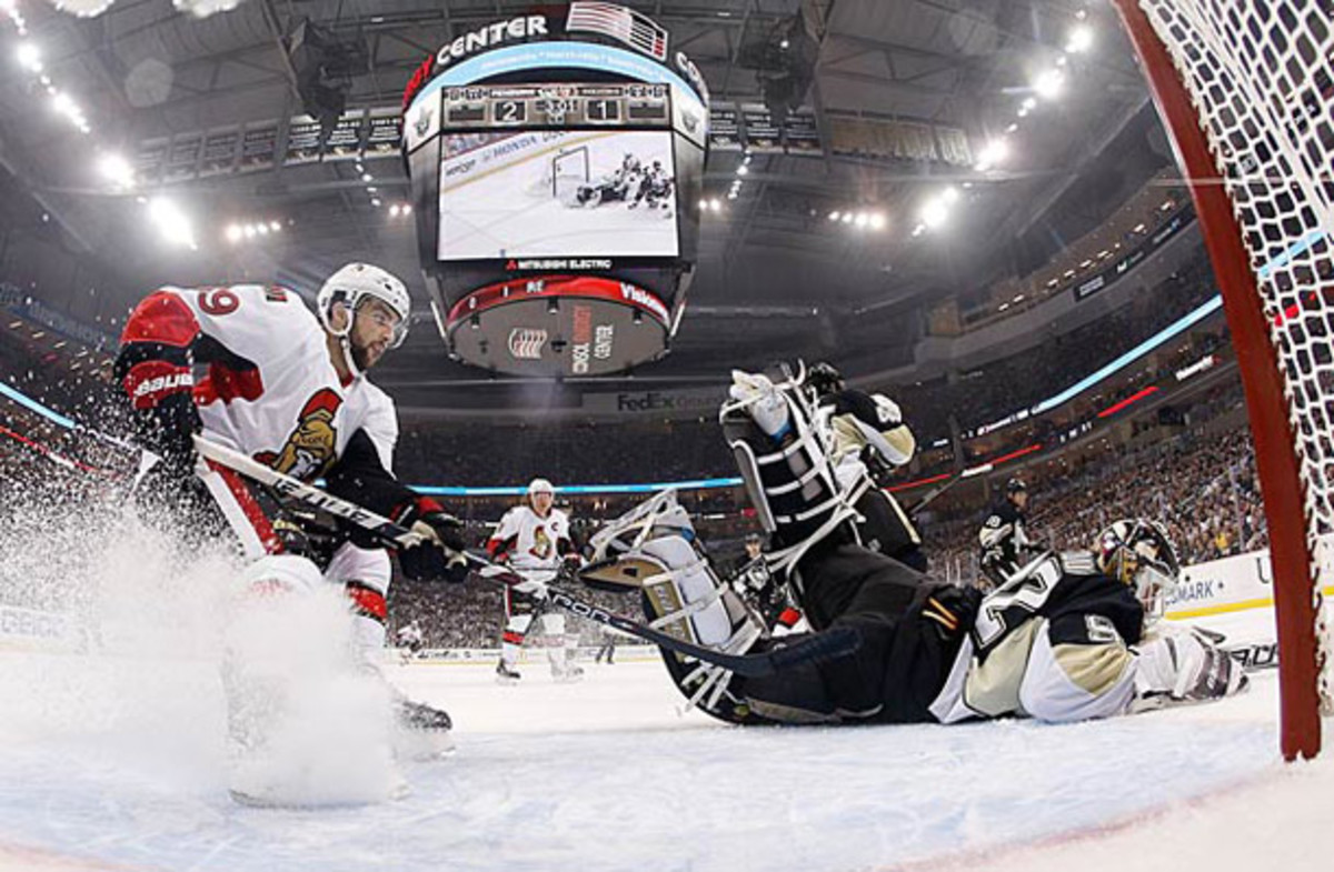 Cory Conacher playing for the Ottawa Senators