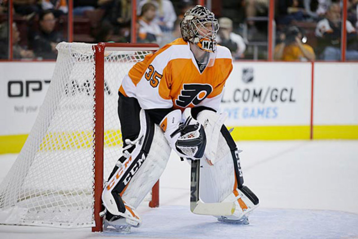 Goalie Steve Mason of the Philadelphia Flyers