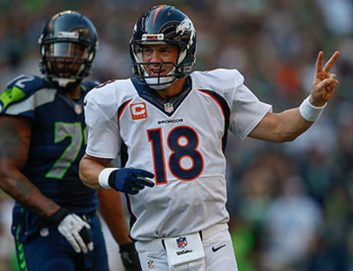 Peyton Manning and the Broncos are 0-for-2 against the Seahawks in the past eight months. (Otto Gruele Jr./Getty Images)