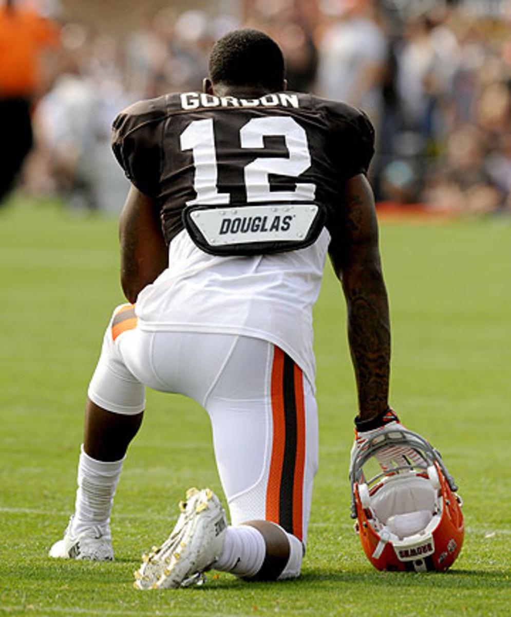 Josh Gordon's time on the sidelines went from one year to 10 games after the NFL announced its new drug policy. (Nick Cammett/Getty Images)