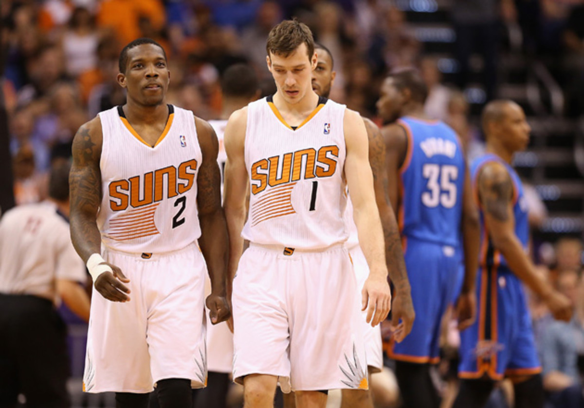 Phoenix Suns guards Eric Bledsoe and Goran Dragic. 