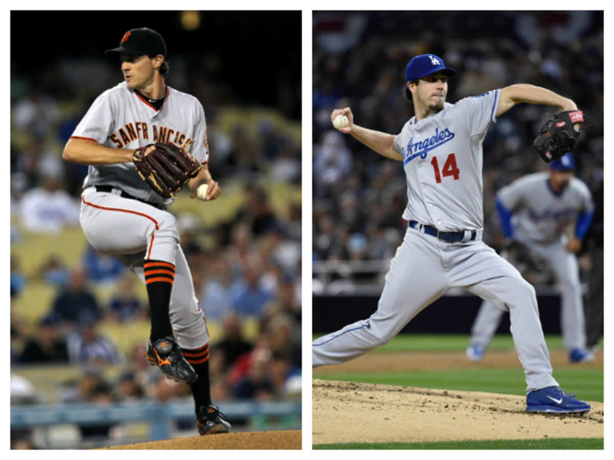 Two long toss converts, Barry Zito (L) and Dan Haren (R), have never missed a start due to an arm injury in their combined 26 years.