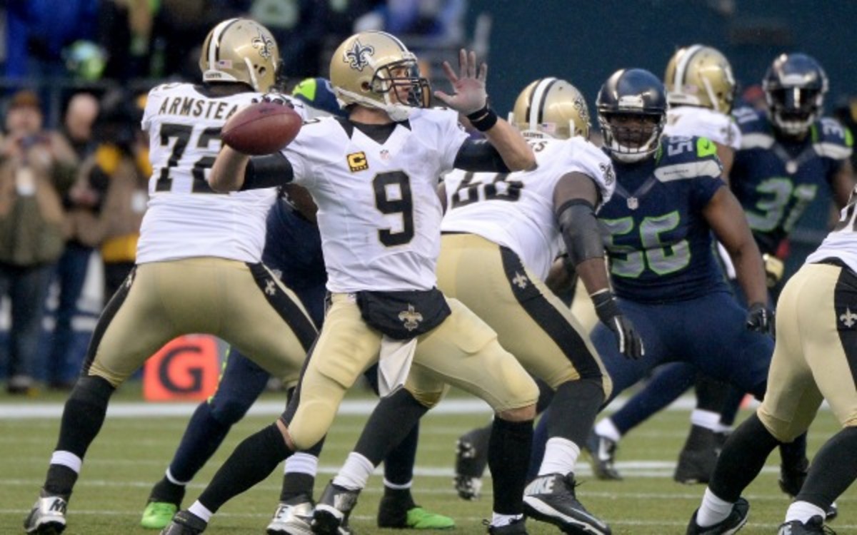 Saints quarterback Drew Brees passed for over 5,000 yards for the 4th time in his career. (Harry How/Getty Images)