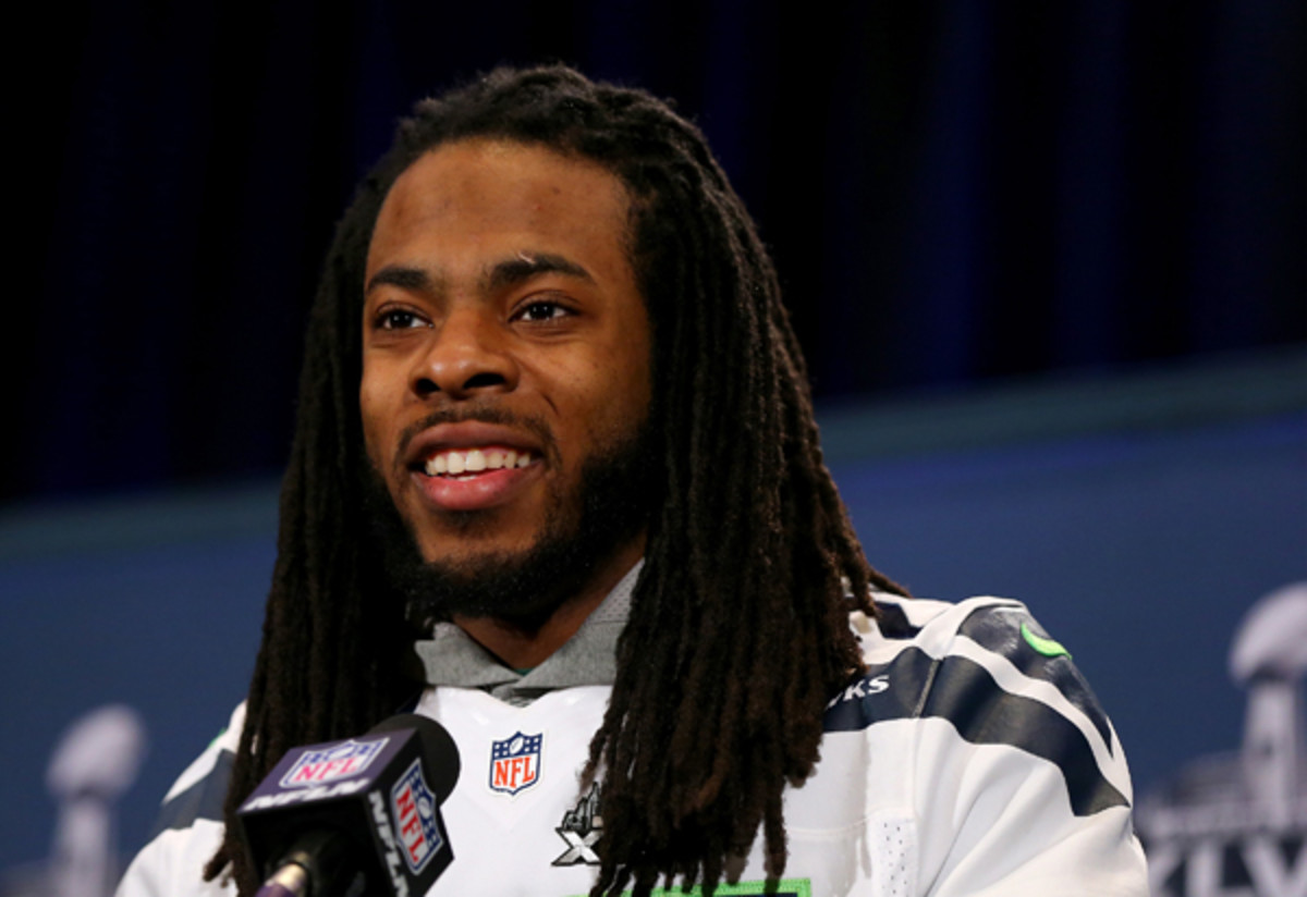 Richard Sherman made the list after winning the Super Bowl with Seattle. (Elsa/Getty Images)