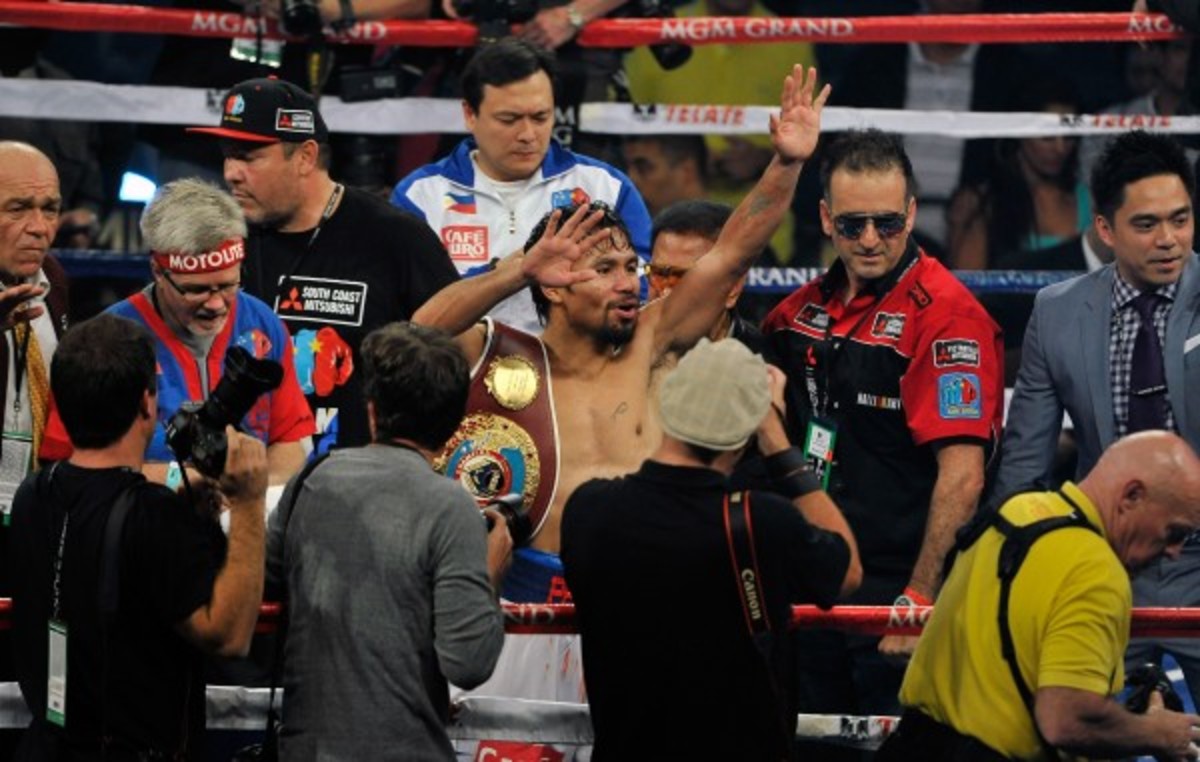 Manny Pacquiao is 56-5-2 with 38 KOs. (David Becker/Getty Images)