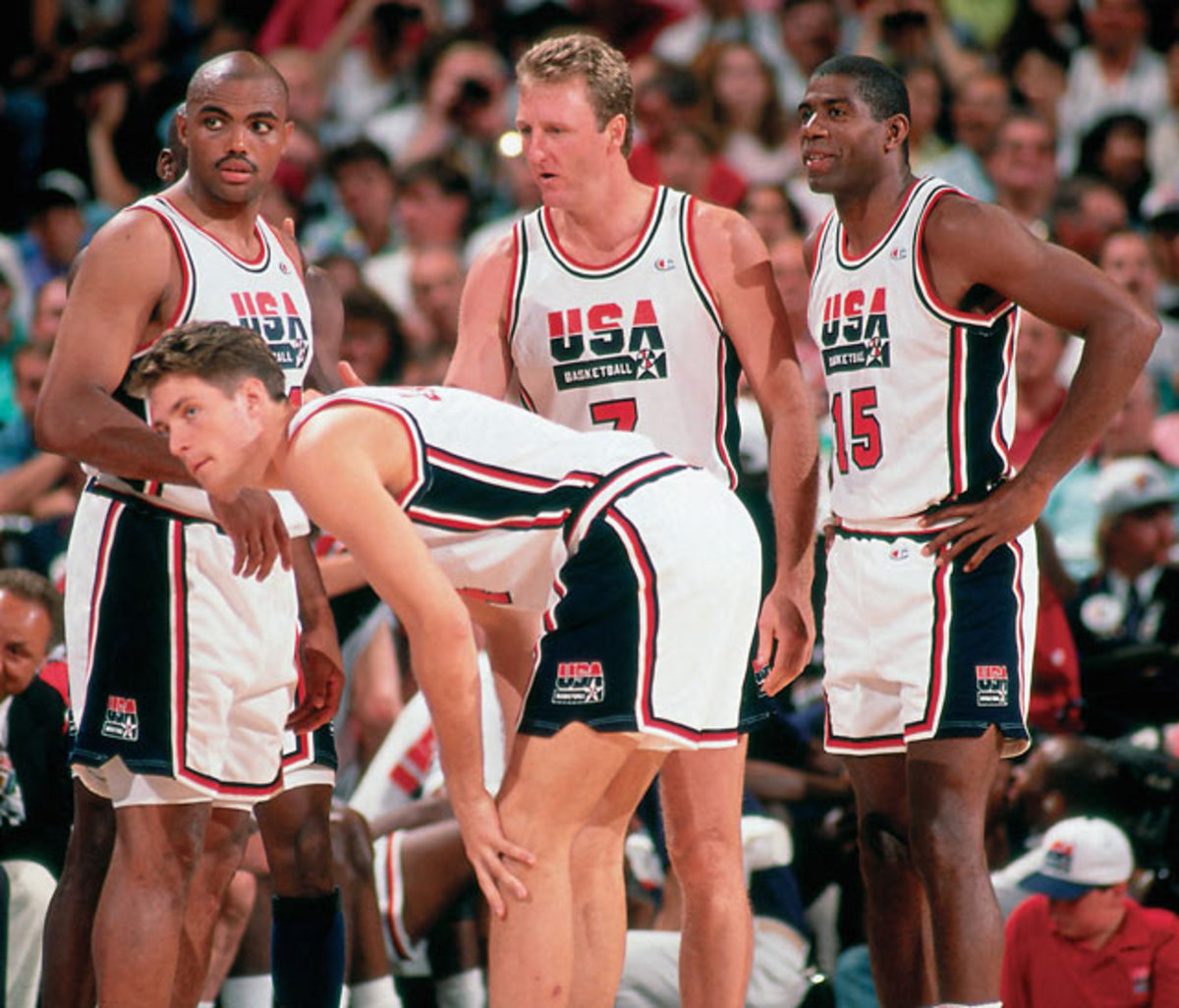 Charles Barkley, Christian Laettner, Larry Bird and Magic Johnson 