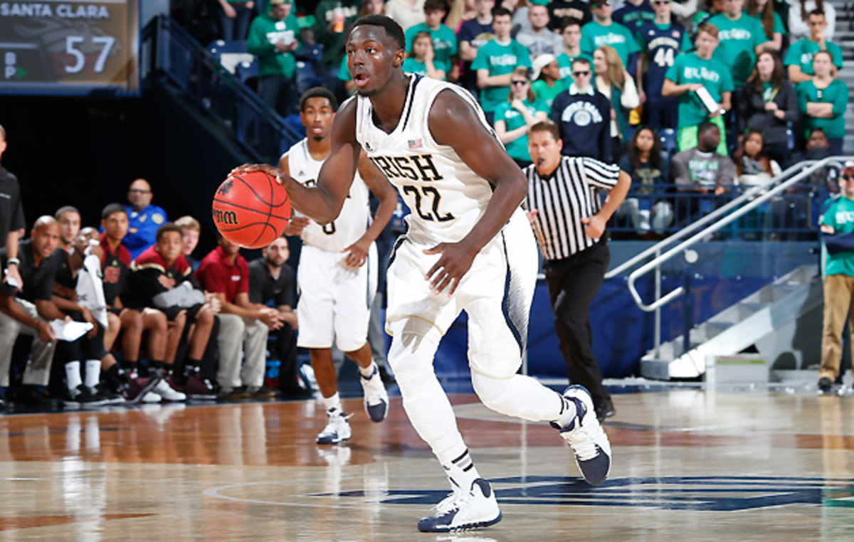 Jerian Grant was playing at an elite level last season before an academic suspension sidelined him. He projects strongly in our raw and efficiency-based projected stats.