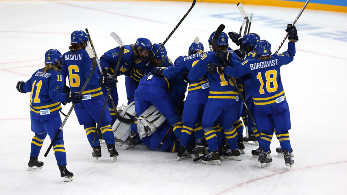 Swedes upset Finland 42 in women's hockey playoff Sports Illustrated