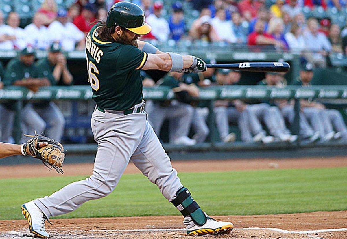 Oakland Athletics catcher Derek Norris (above) and John Jaso make for a monster duo.