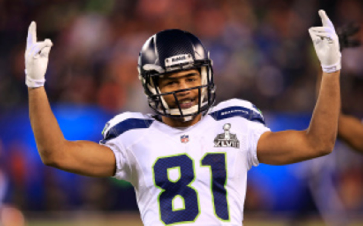 Golden Tate is currently on four-year, $3.26 million deal he signed with Seattle in 2010 as a rookie. (Jamie Squire/Getty Images)