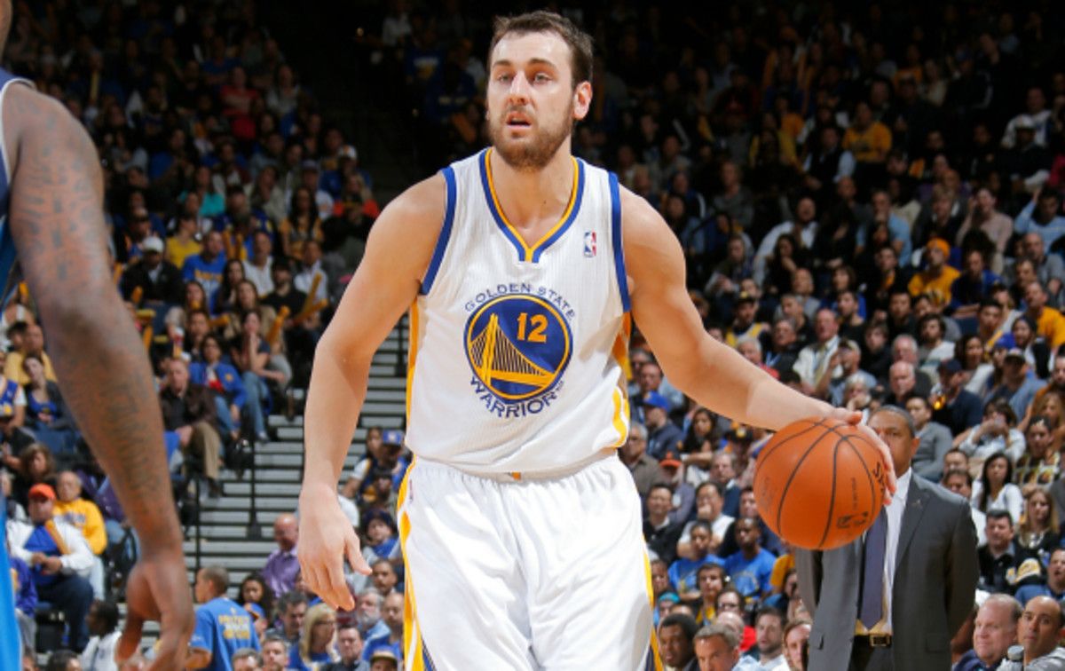 Andrew Bogut is averaging 7.3 points and 10.0 rebounds a game this season. (Rocky Widner/National Basketball/Getty Images)
