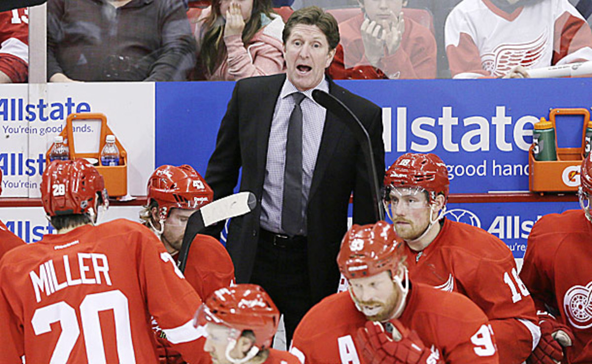 Coach Mike Babcock of the Detroit Red Wings
