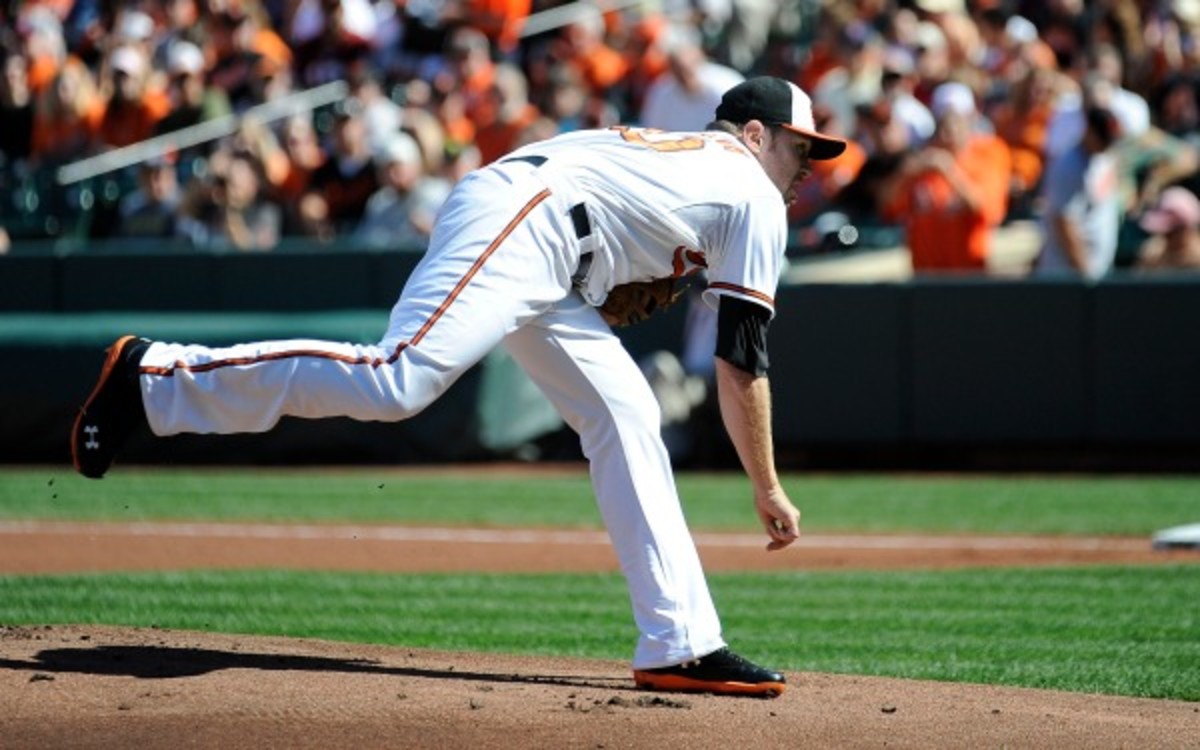  Orioles starter Chris Tillman has a 32-25 career record in five major league seasons. (AP Photo/Chris Bernacchi)