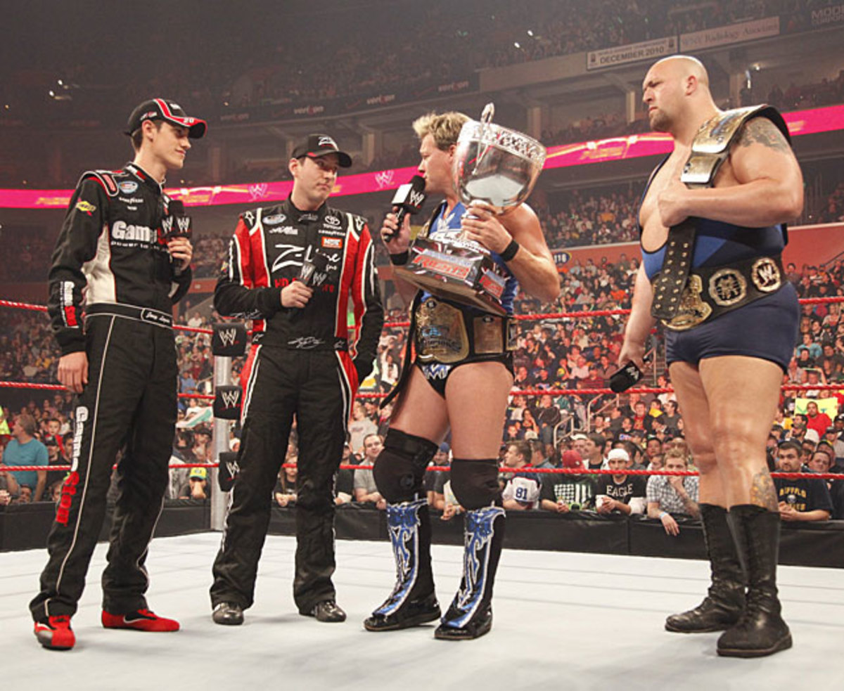 Joey Logano and Kyle Busch 