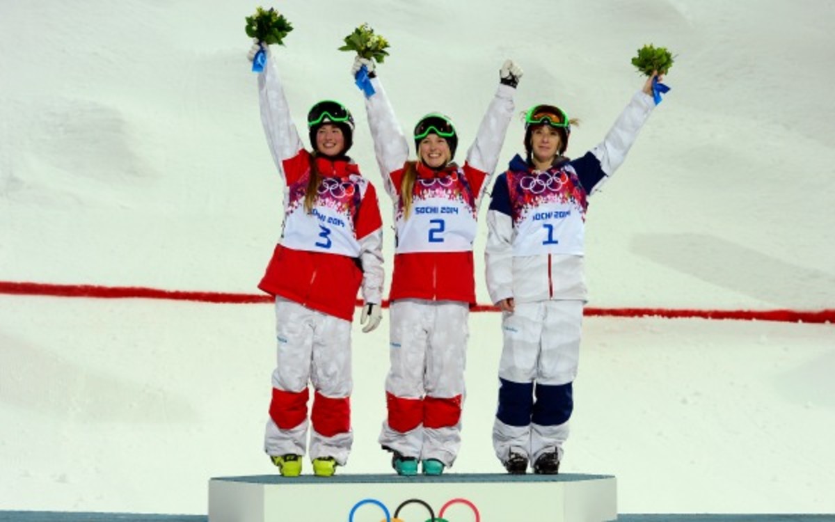 Mogul skier Hannah Kearney expressed disappointment in ending her Olympic run with a bronze medal. (Javier Soriano/Getty Images)