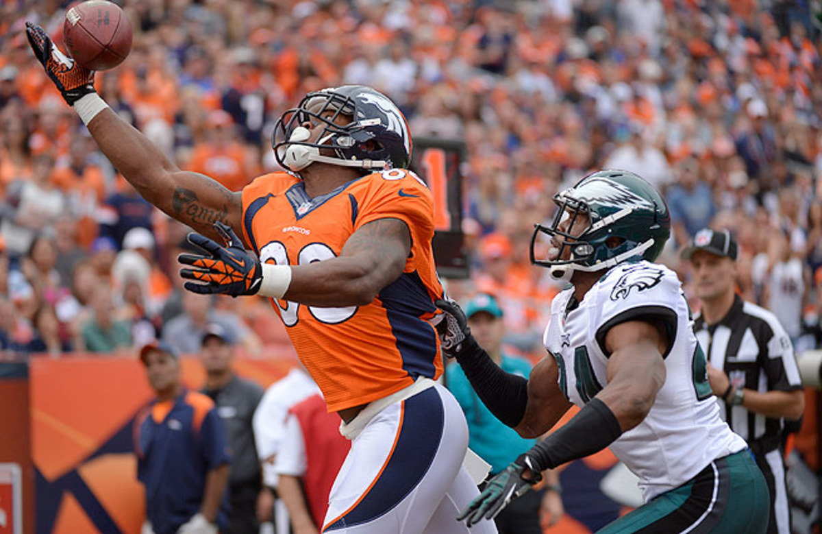 Demaryius Thomas led all wide receivers with 14 touchdown receptions last season.
